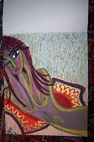 Oil Pastel ; Artist;  Shirin B Sadeghi